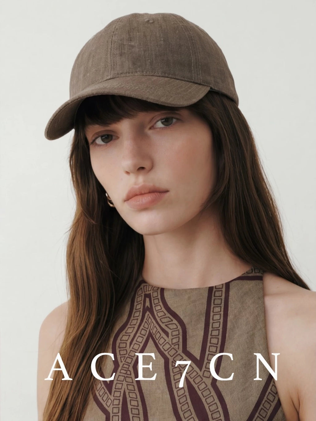 Minimal Denim-Linen Baseball Cap — ACE7CN
