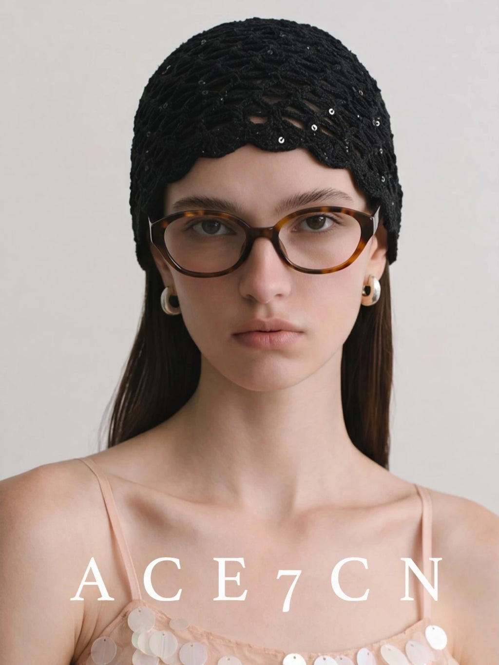 Sequin Crochet Headwrap Hat — ACE7CN