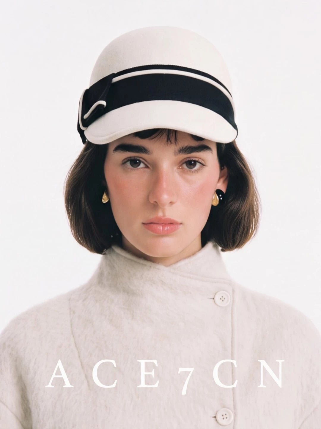 Japanese Niche Designer 100 Wool Equestrian Hat Classic