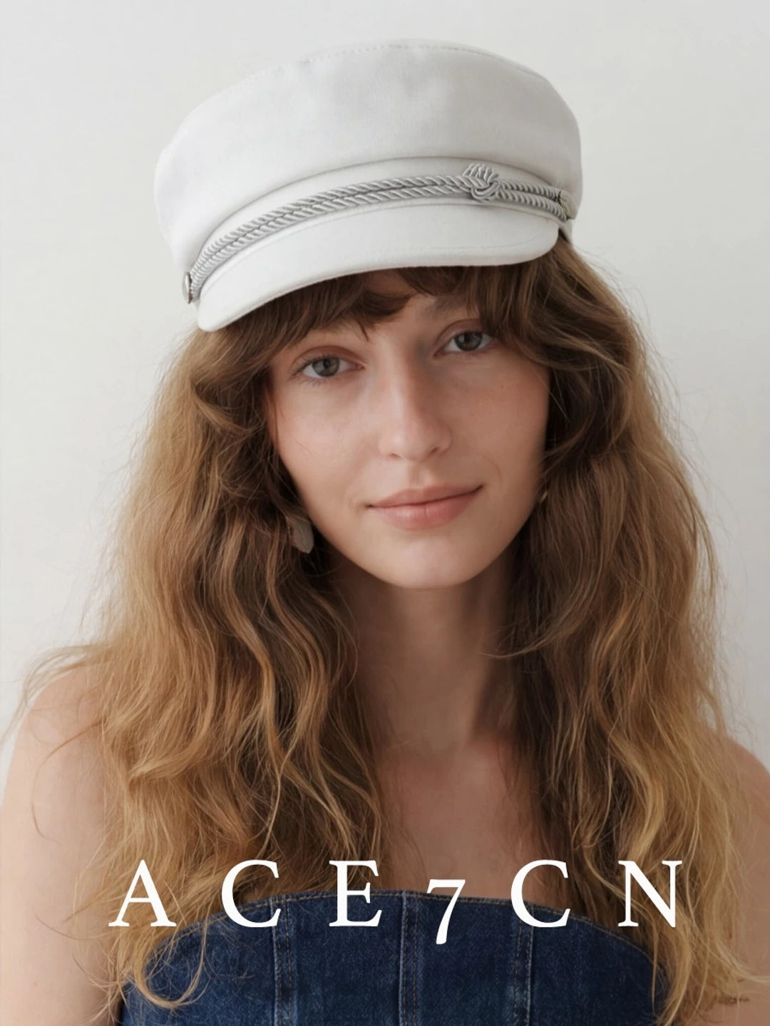 Braided-Cord Newsboy Cap — ACE7CN