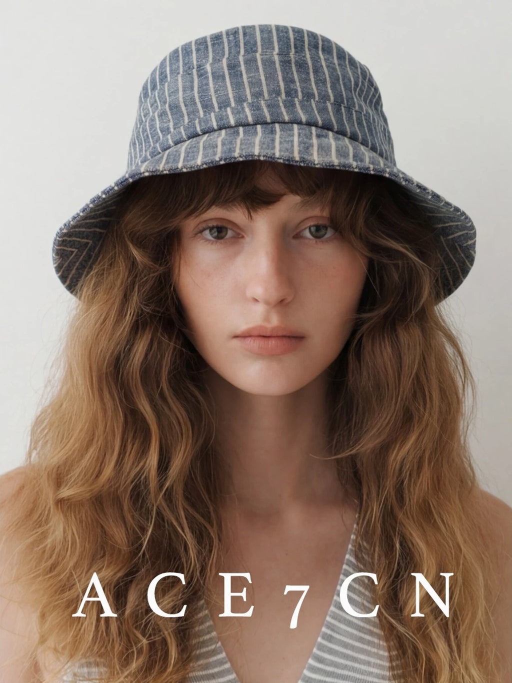 Striped Linen Bucket Hat — ACE7CN