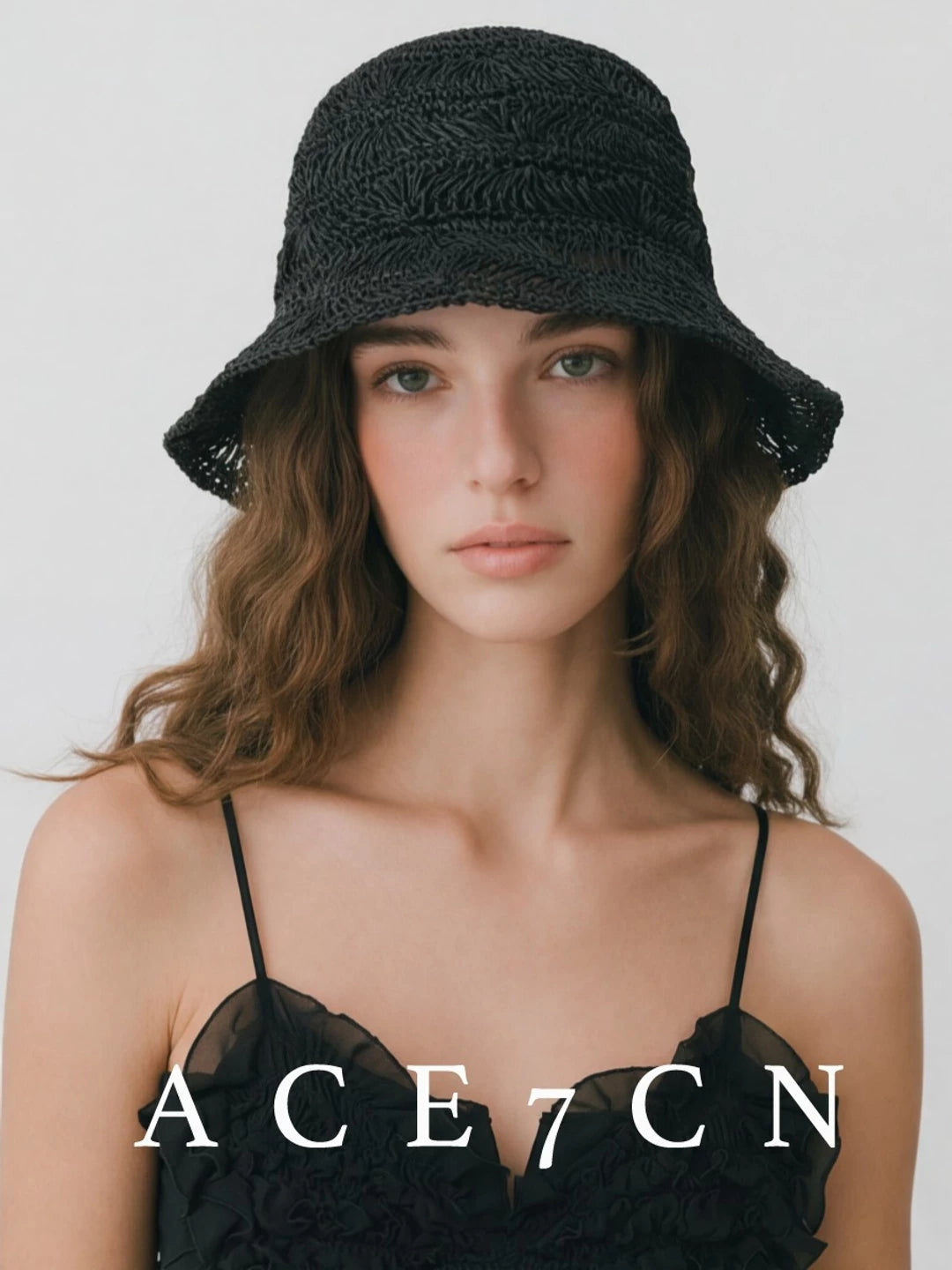 Openwork Lampshade Bucket Hat — ACE7CN