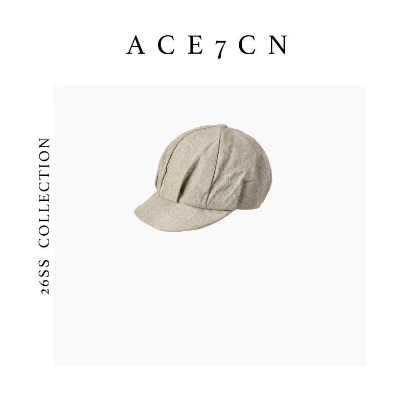 Breathable Linen Newsboy Cap — ACE7CN