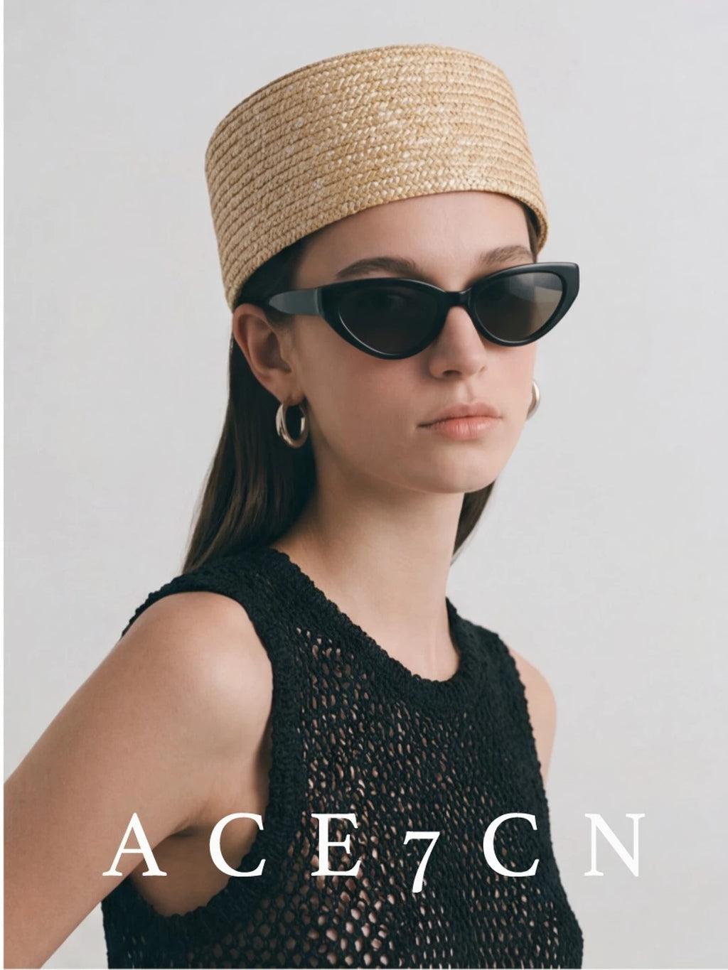 Multicolor Straw Pillbox Hat — ACE7CN
