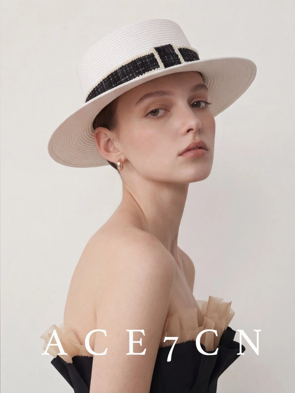 Fine Paper-Straw Wide-Brim Fedora — ACE7CN