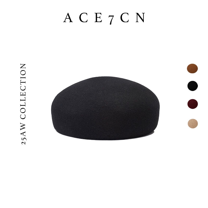 Runway Domed Wool Pillbox Hat — ACE7CN