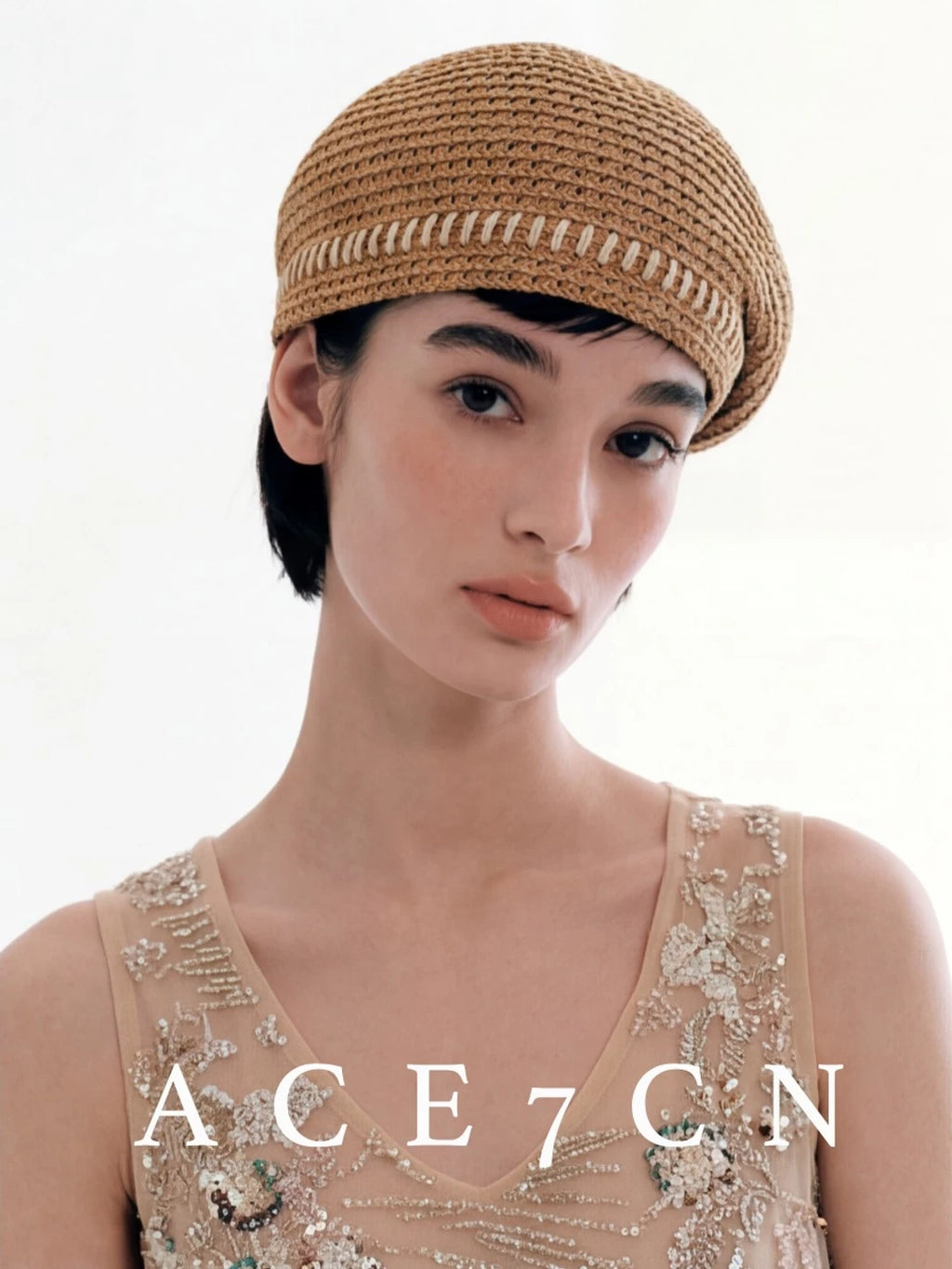Hand-Stitched Pillbox Beret — ACE7CN