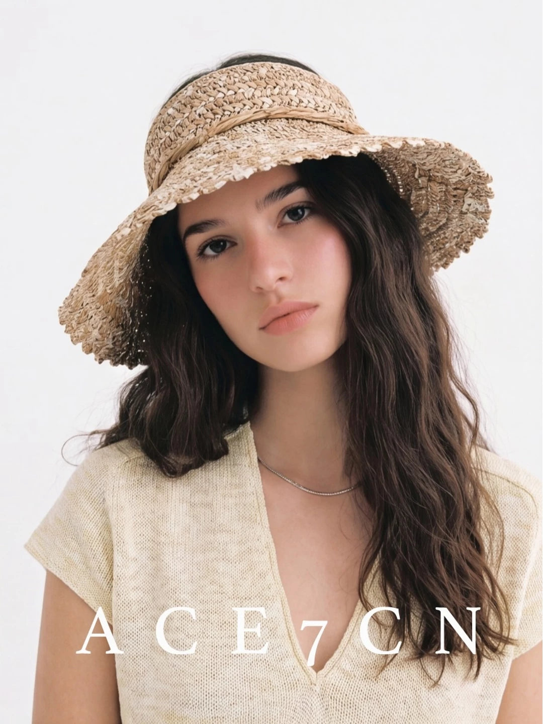 Crochet Straw Headband Visor — ACE7CN