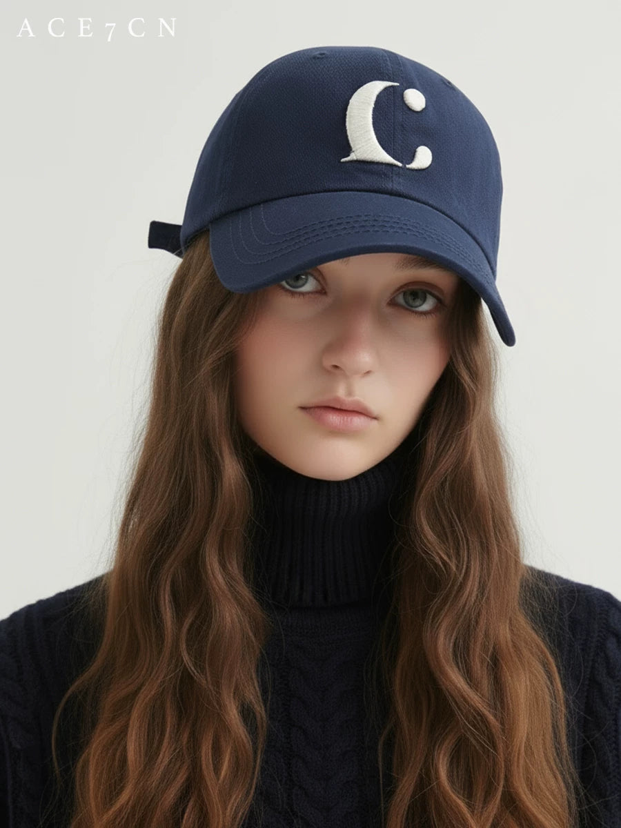 Letter C Soft-Crown Baseball Cap — ACE7CN