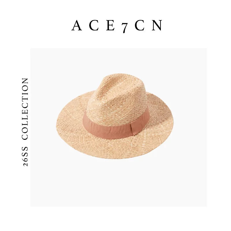 Natural Raffia Fedora — ACE7CN