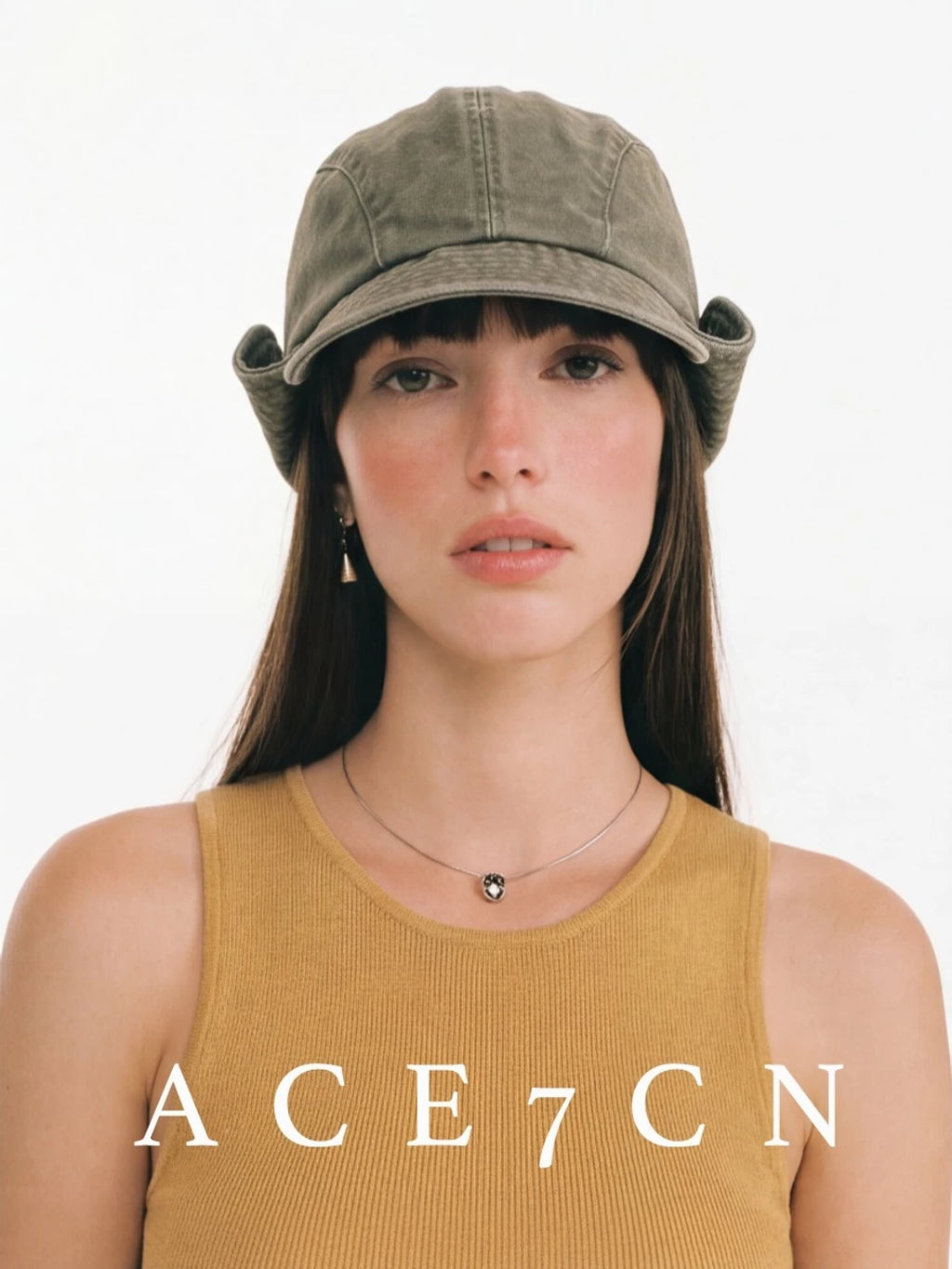 Sand-Washed Ear-Flap Riding Cap — ACE7CN