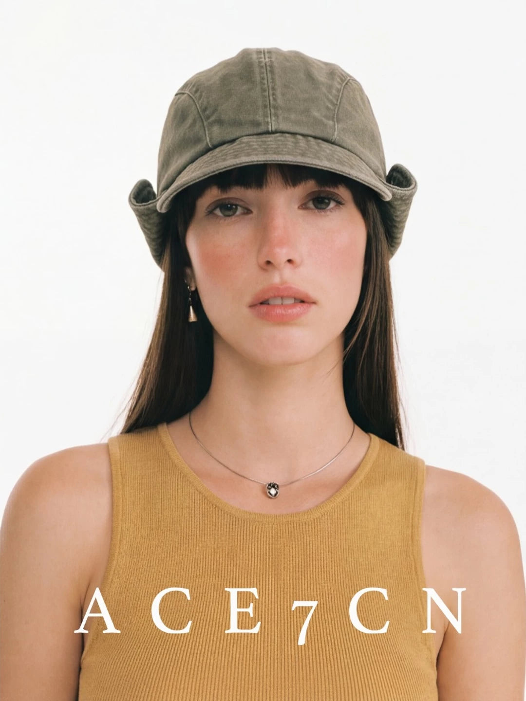 Sand-Washed Ear-Flap Riding Cap — ACE7CN