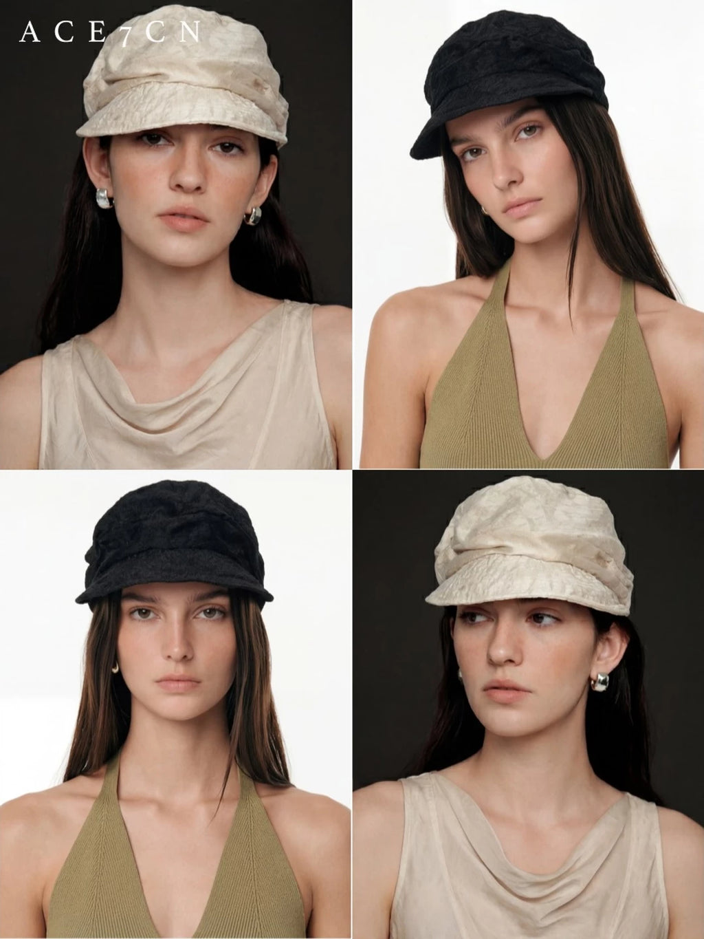 Soft-Crown Tencel Equestrian Cap — ACE7CN