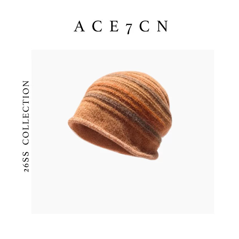 Multi-Stripe Wool Slouch Beanie — ACE7CN