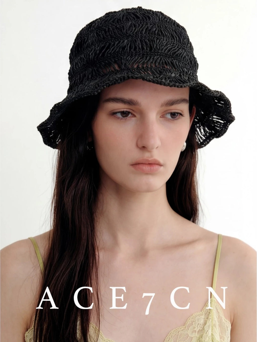Lightweight Openwork Straw Bucket Hat — ACE7CN