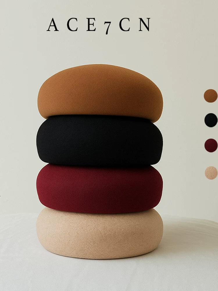 Runway Domed Wool Pillbox Hat — ACE7CN