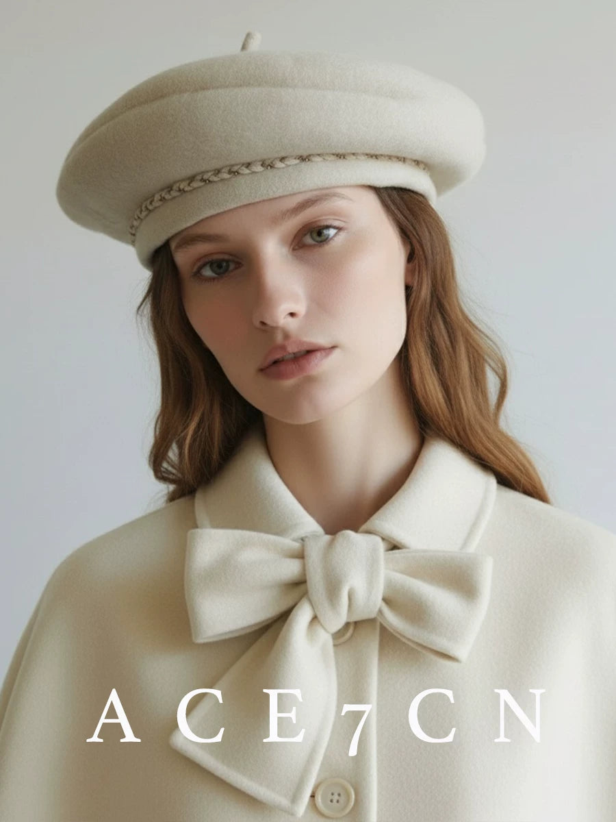 Soft-Crown Wool Beret — ACE7CN