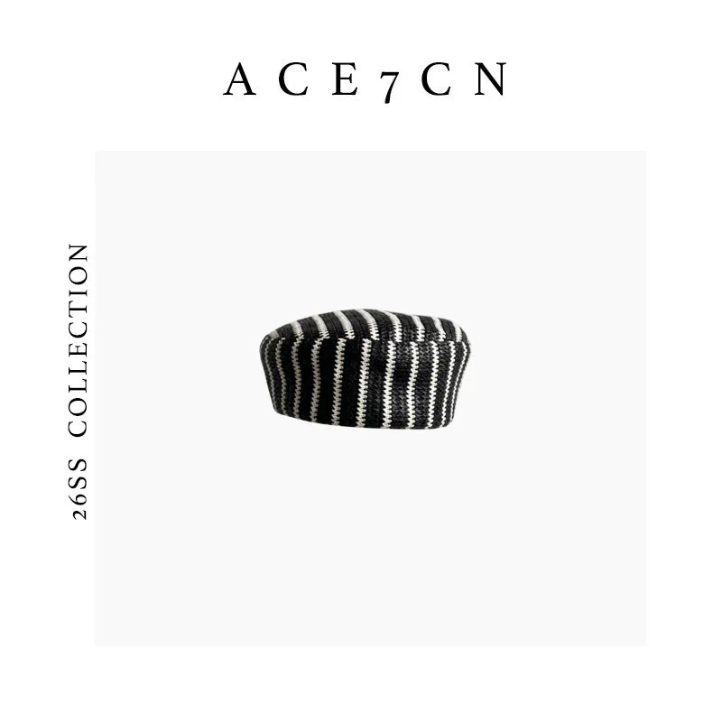 Multicolor-Stripe Tweed Pillbox Hat — ACE7CN