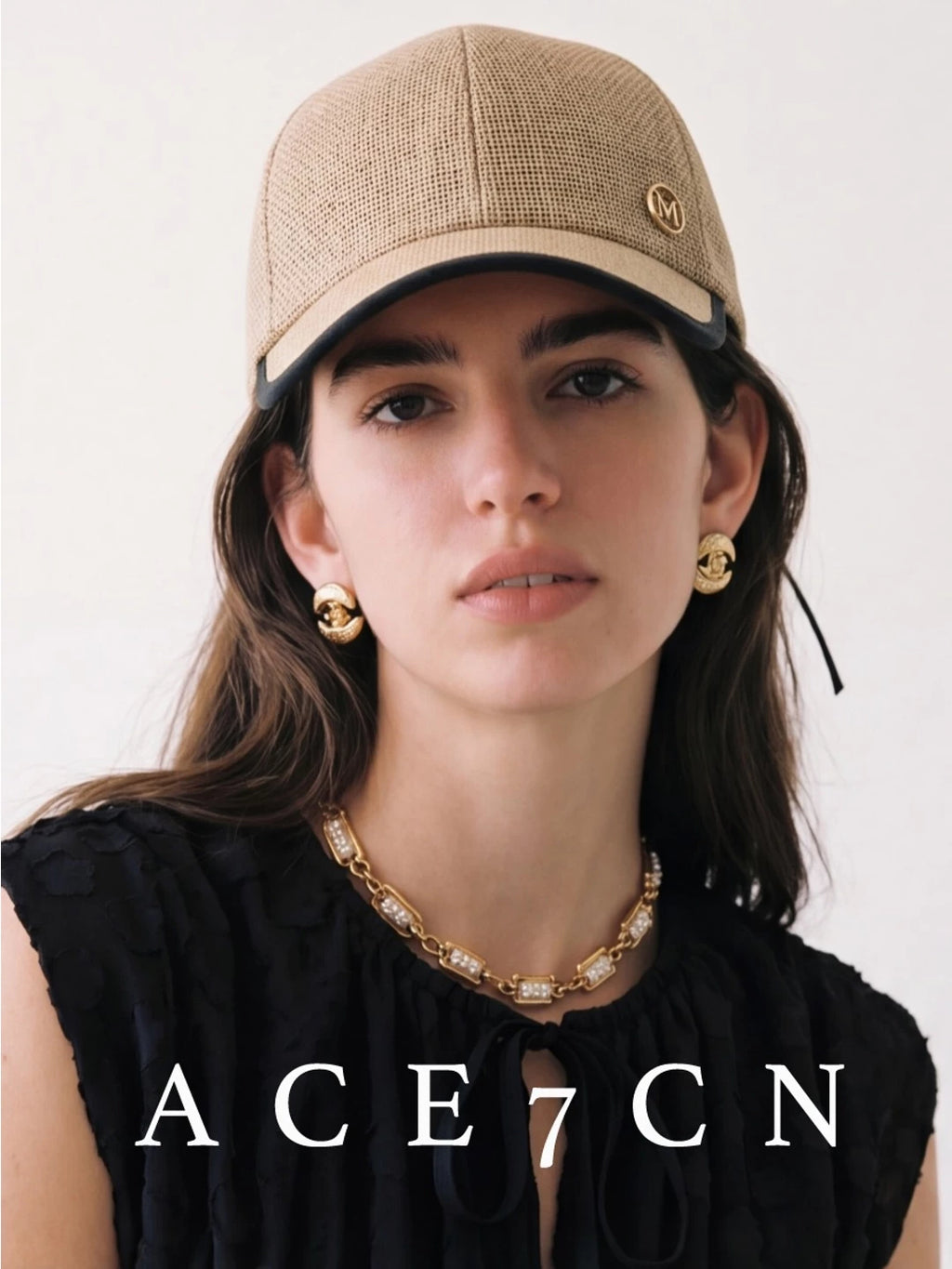 Multicolor Woven Straw Baseball Cap — ACE7CN