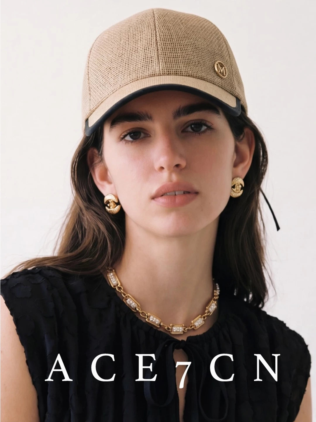 Multicolor Woven Straw Baseball Cap — ACE7CN