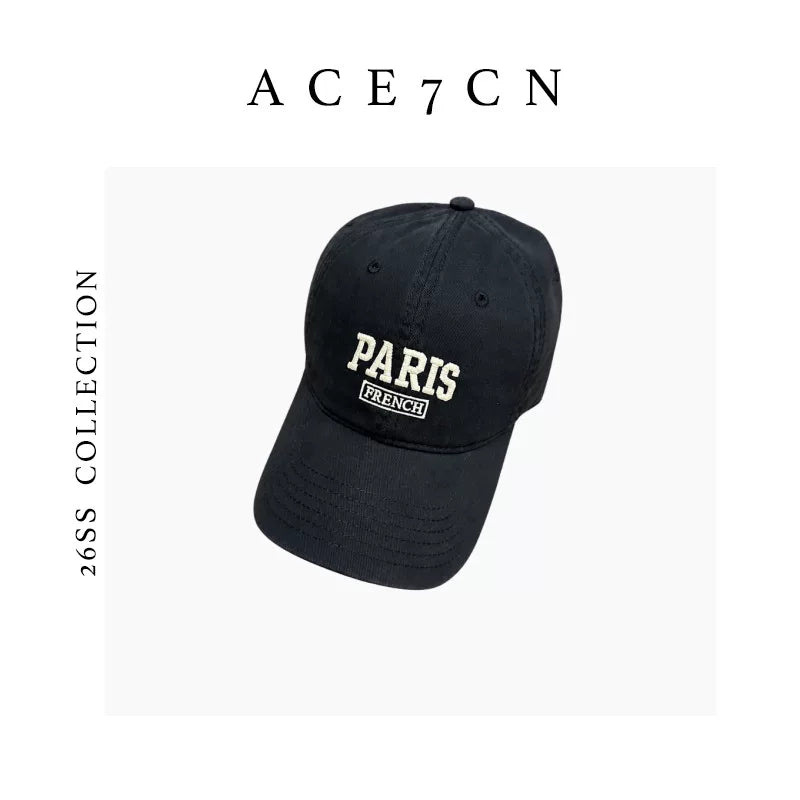 Paris-Embroidered Baseball Cap — ACE7CN