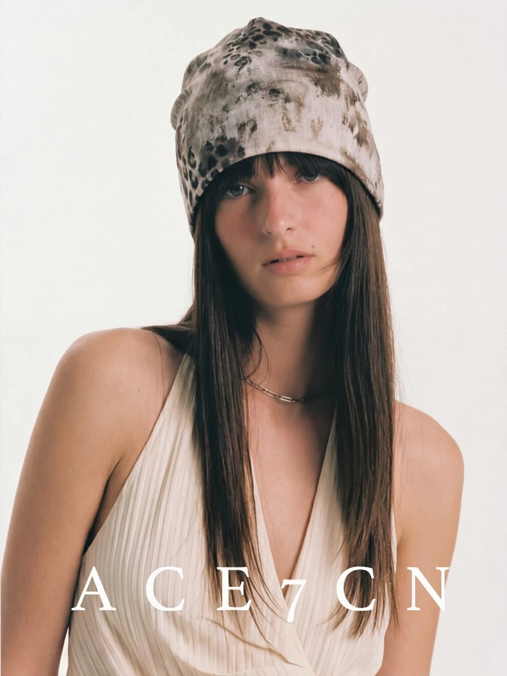 Pleated Lightweight Head Scarf Hat — ACE7CN