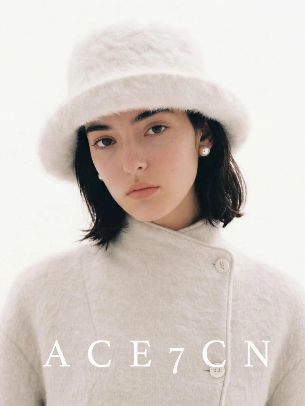 Long-Pile Angora Wool Cloche — ACE7CN