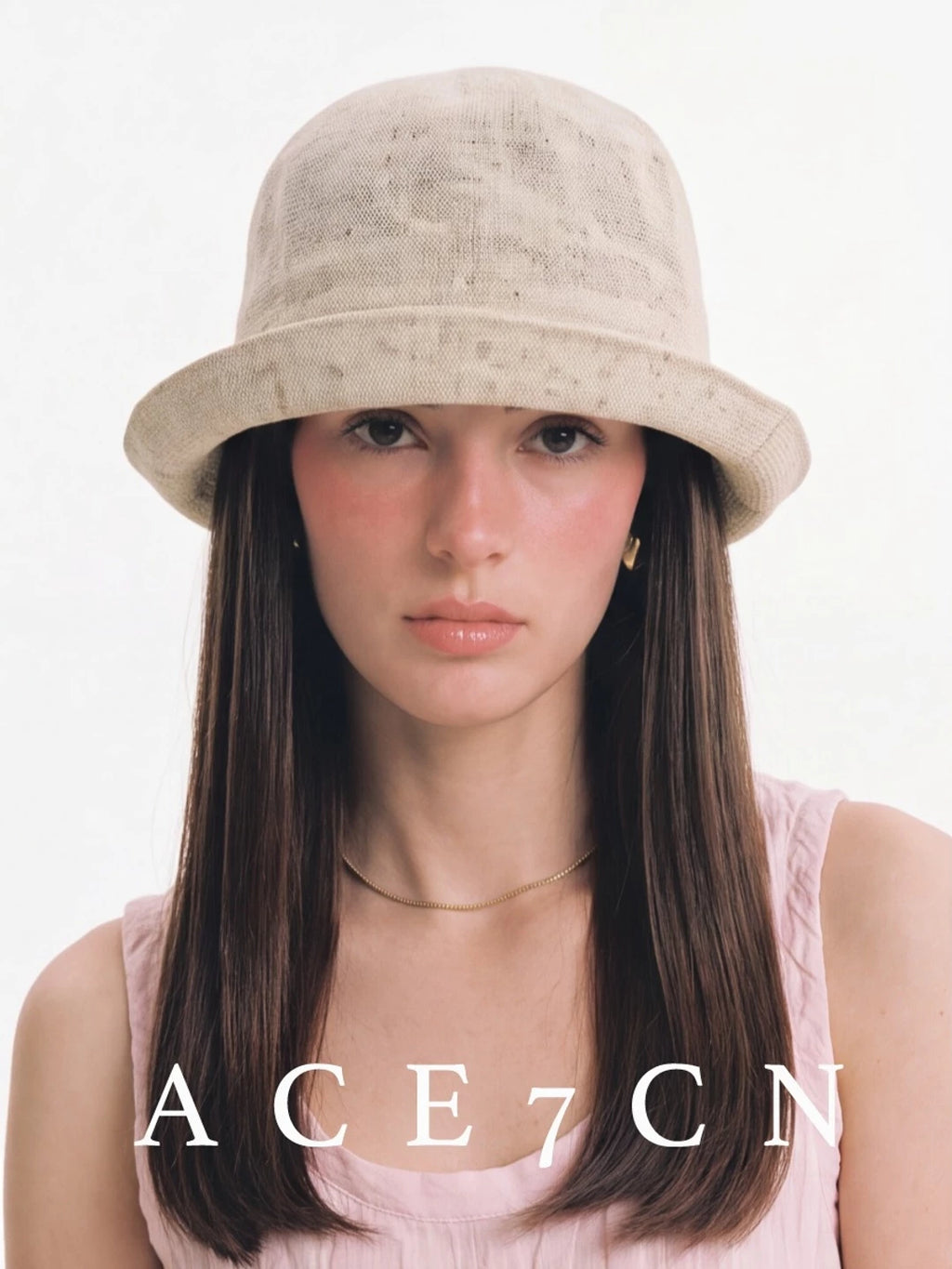 Ultra-Thin Linen Roll-Brim Bucket Hat — ACE7CN
