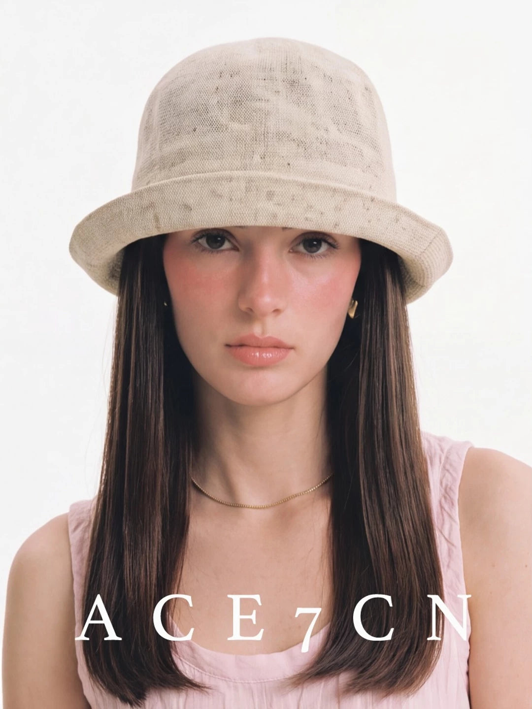 Ultra-Thin Linen Roll-Brim Bucket Hat — ACE7CN
