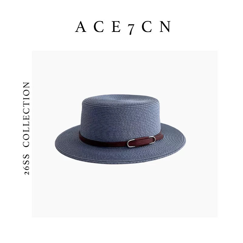 Flat-Top Straw Boater — ACE7CN
