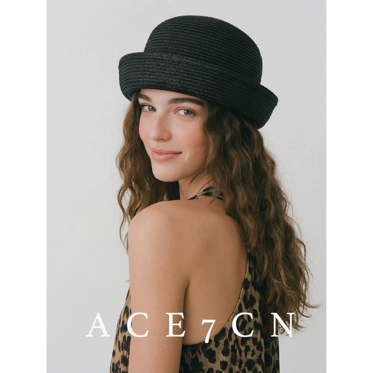 Domed Straw Pillbox Hat — ACE7CN