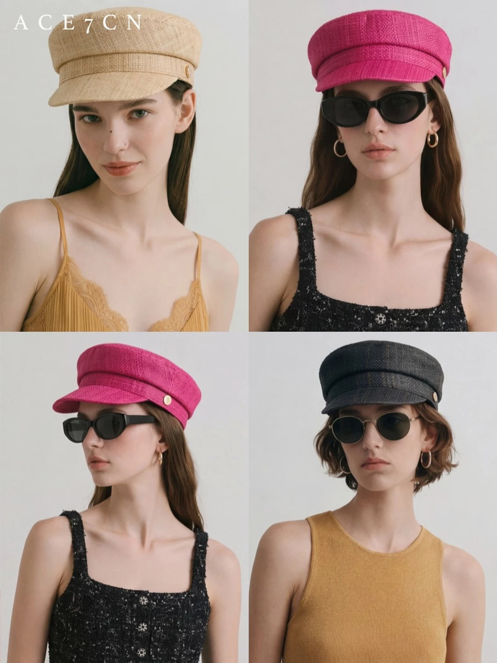 Custom-Dyed Straw Sailor Cap — ACE7CN