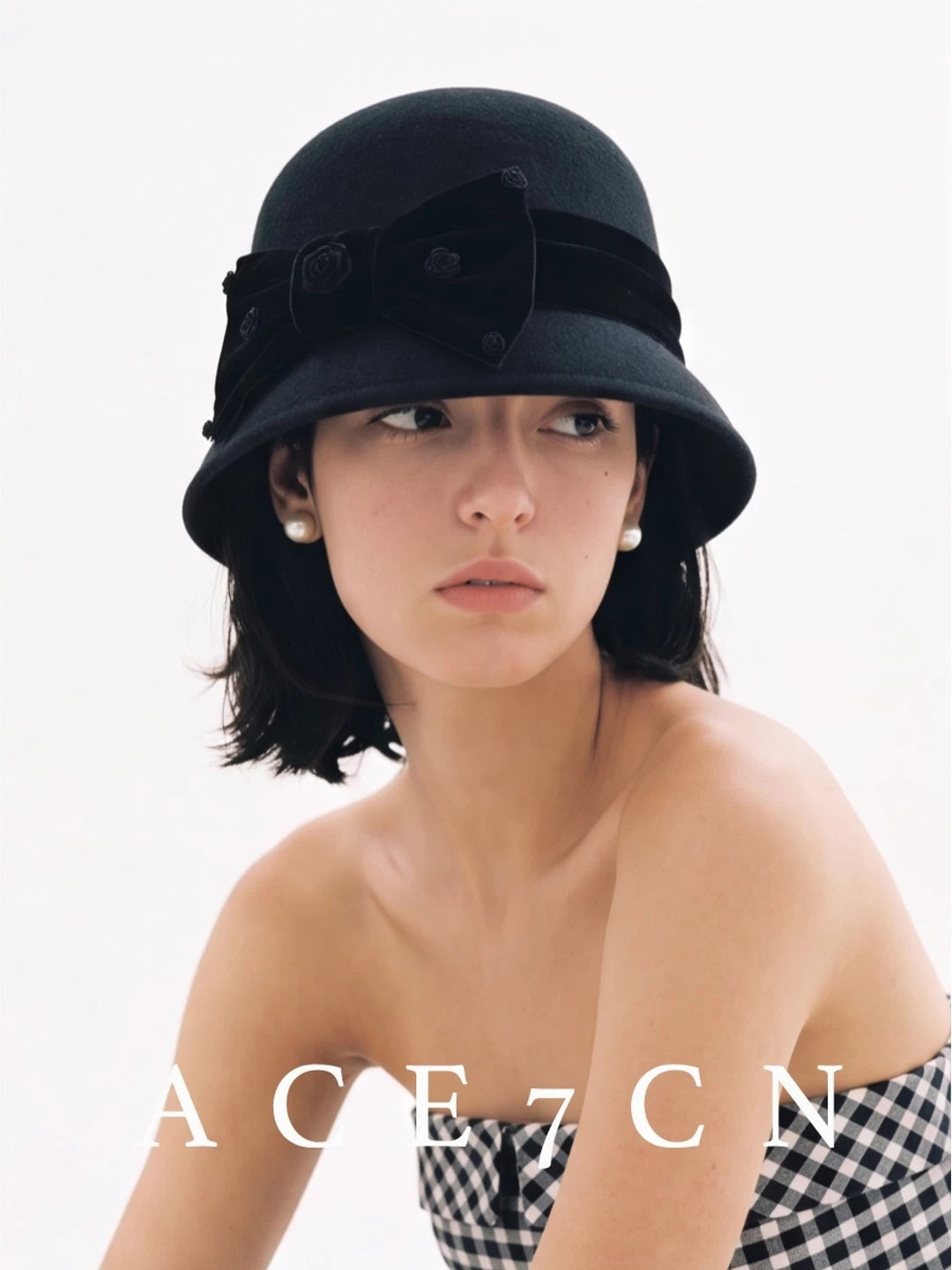 Japanese Niche 100 Wool Lampshade Bucket Hat Camellia
