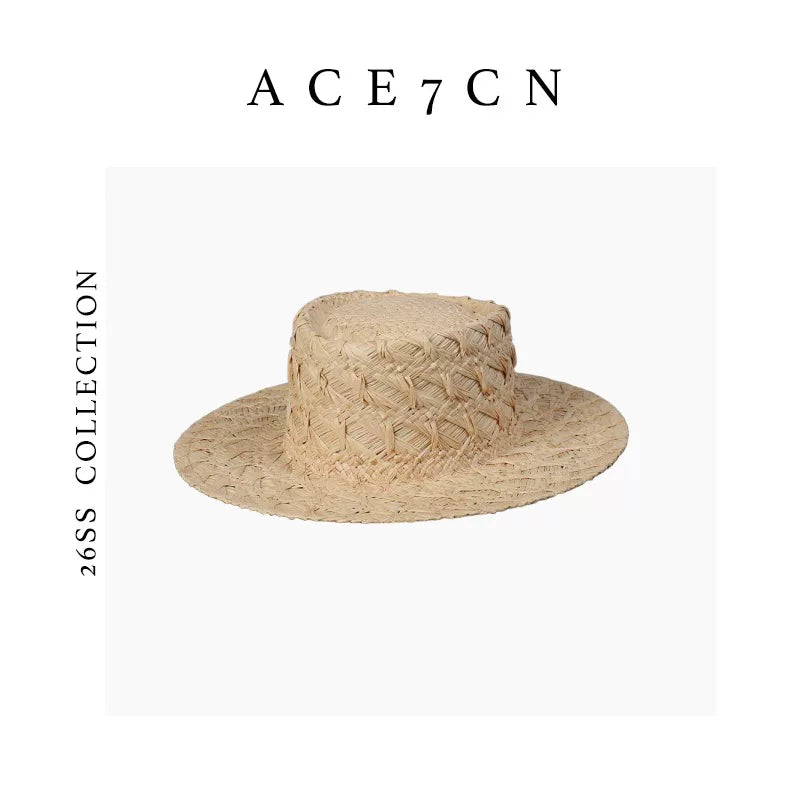 Hand-Woven Raffia Fedora — ACE7CN