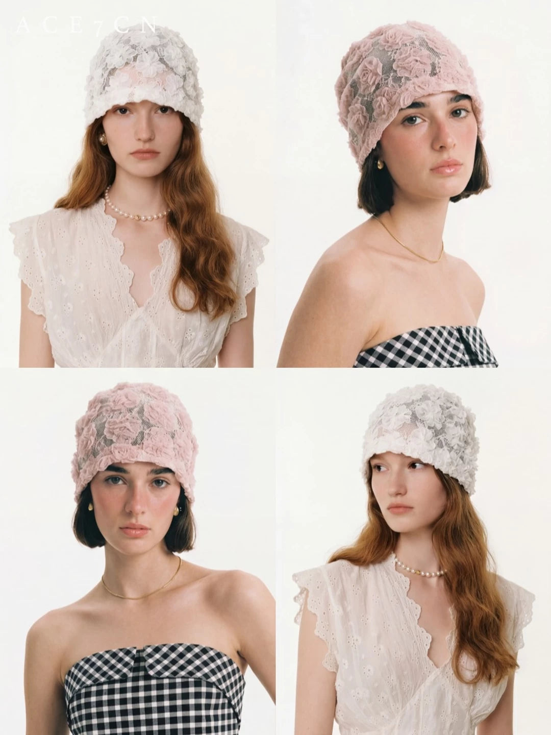 Rose-Flower Head Scarf Hat — ACE7CN