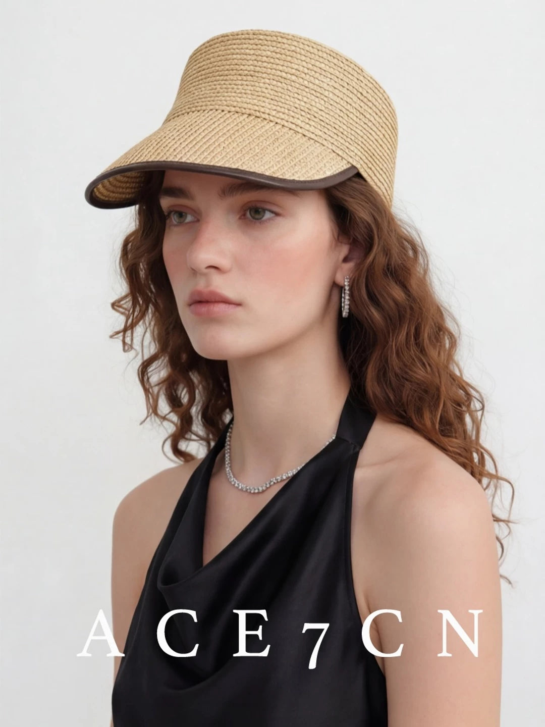 Hand-Woven Wheat-Straw Equestrian Cap — ACE7CN