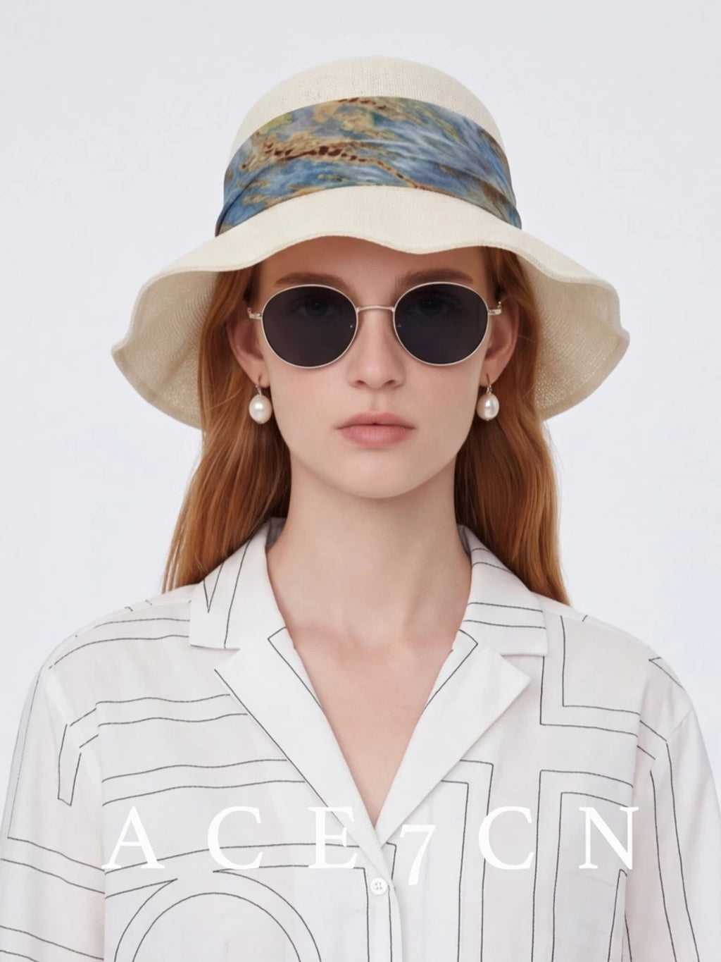 Ink-Wash Band Bucket Hat — ACE7CN