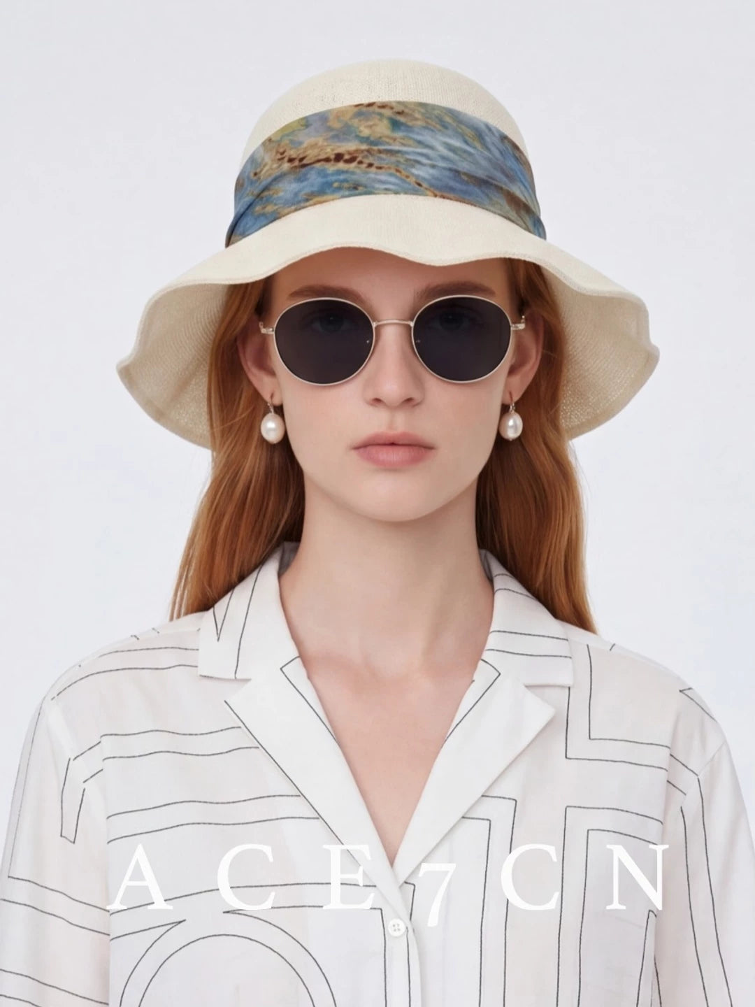 Ink-Wash Band Bucket Hat — ACE7CN