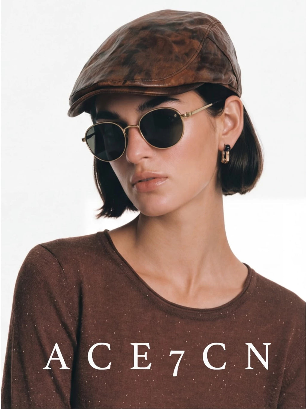Bronze Metallic Flat Cap — ACE7CN
