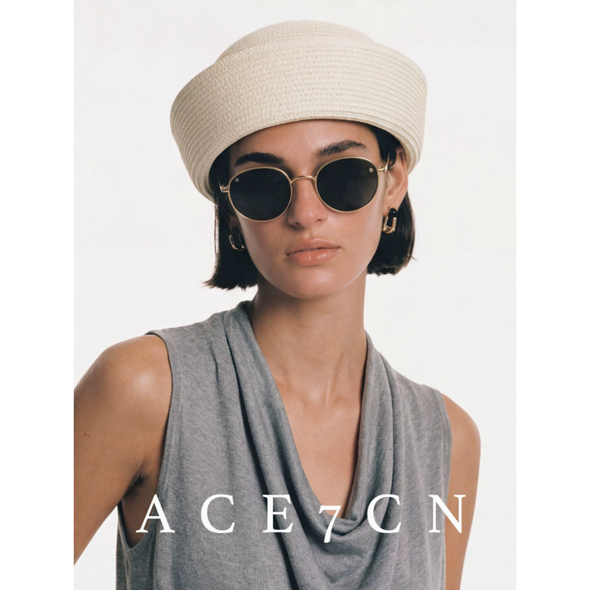 Domed Straw Pillbox Hat — ACE7CN