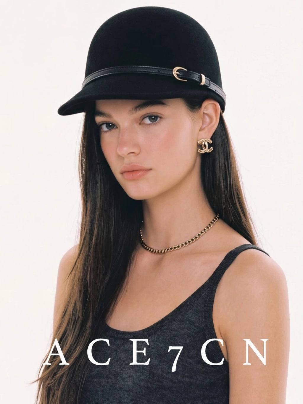 Dome-Crown Wool Felt Equestrian Cap — ACE7CN