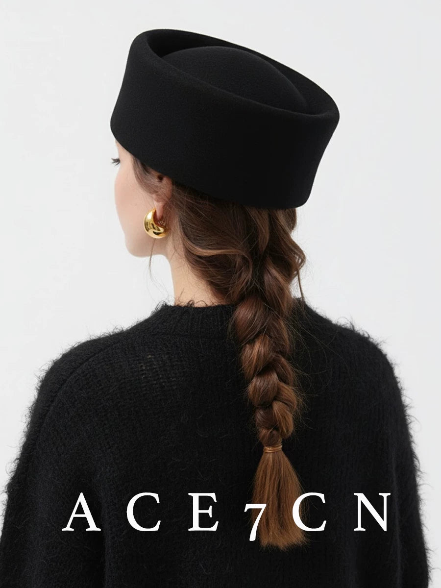 Brimless Wool Pillbox Hat — ACE7CN