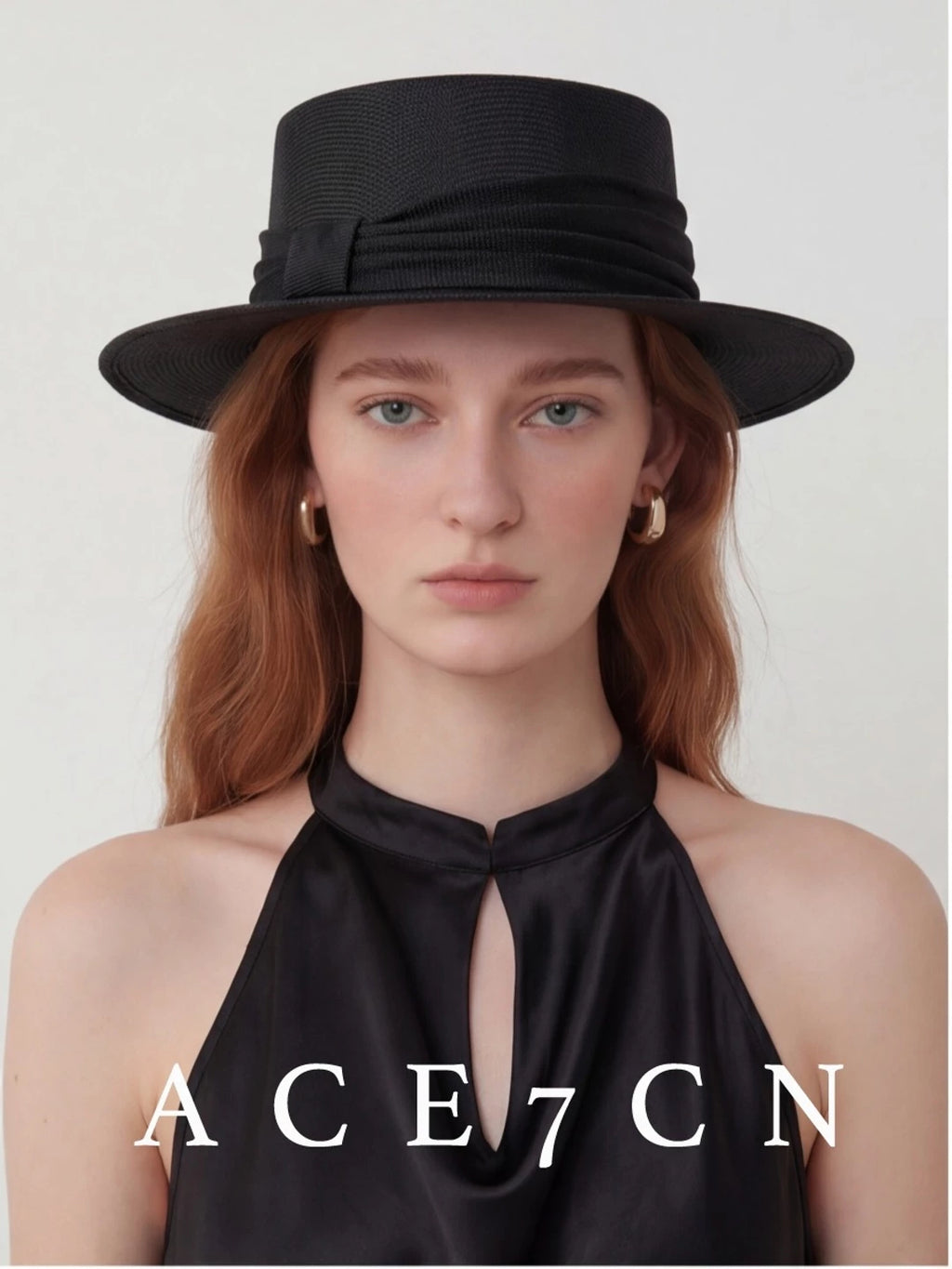 Handmade Wide-Brim Straw Boater — ACE7CN