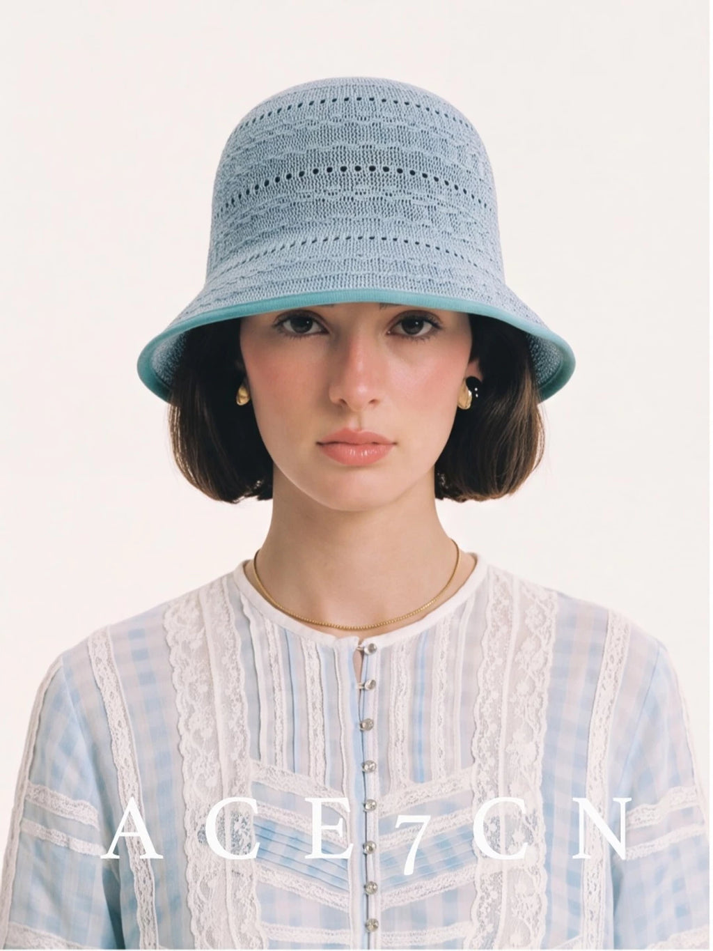 Foldable Openwork Crochet Bucket Hat — ACE7CN
