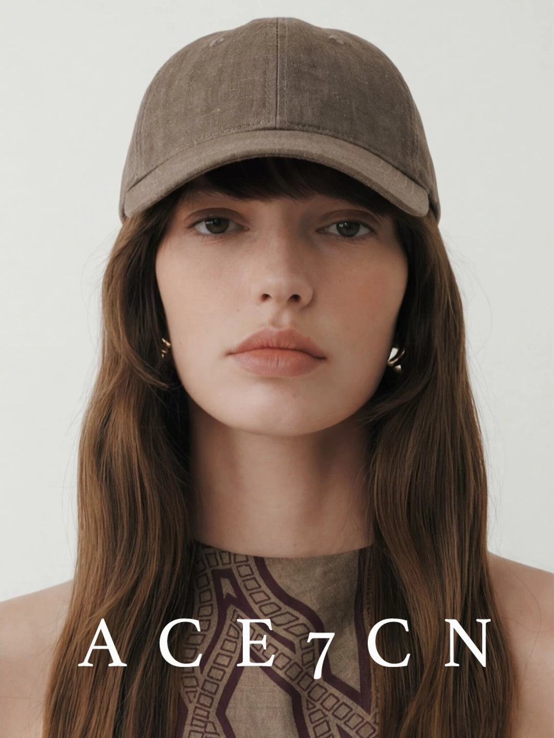 Minimal Denim-Linen Baseball Cap — ACE7CN