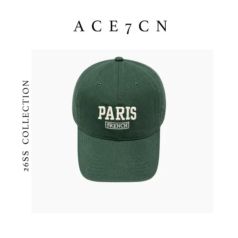 Paris-Embroidered Baseball Cap — ACE7CN
