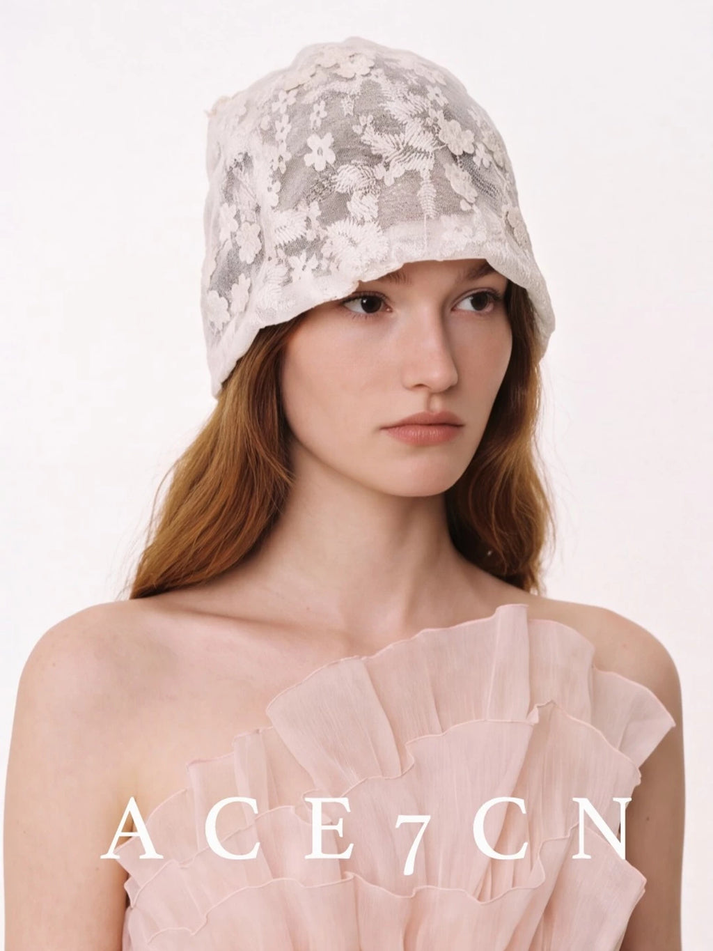Floral Crochet Lace Head Scarf Hat — ACE7CN