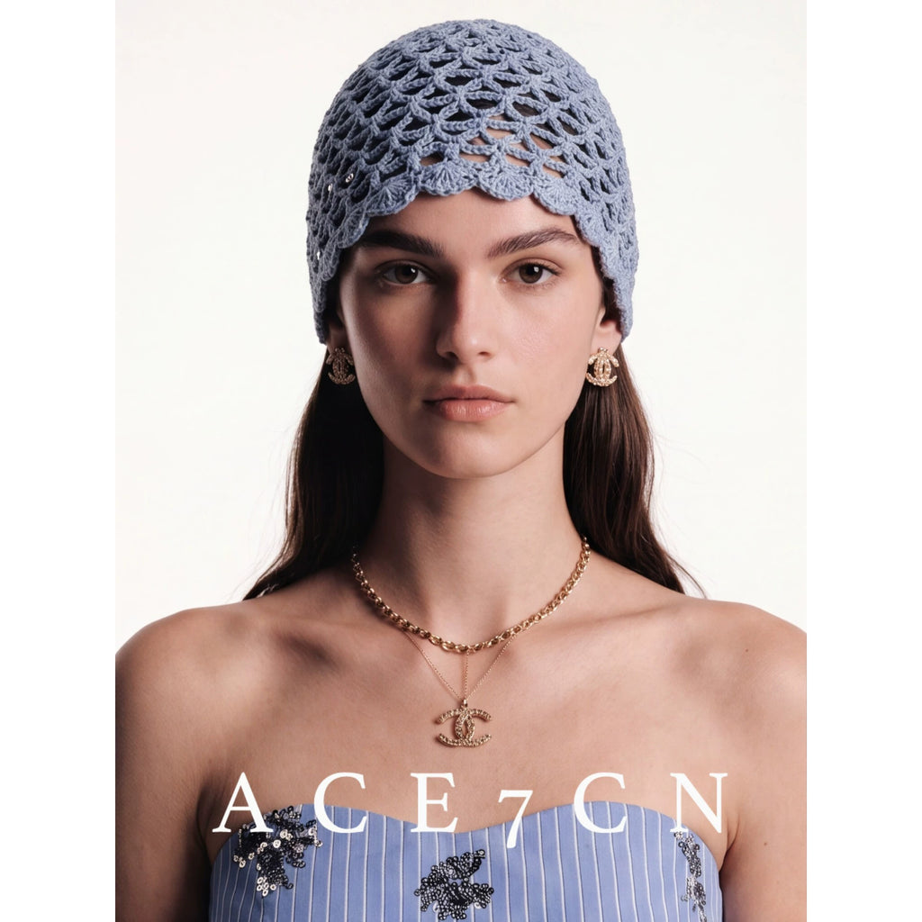 Sequin Crochet Headwrap Hat — ACE7CN