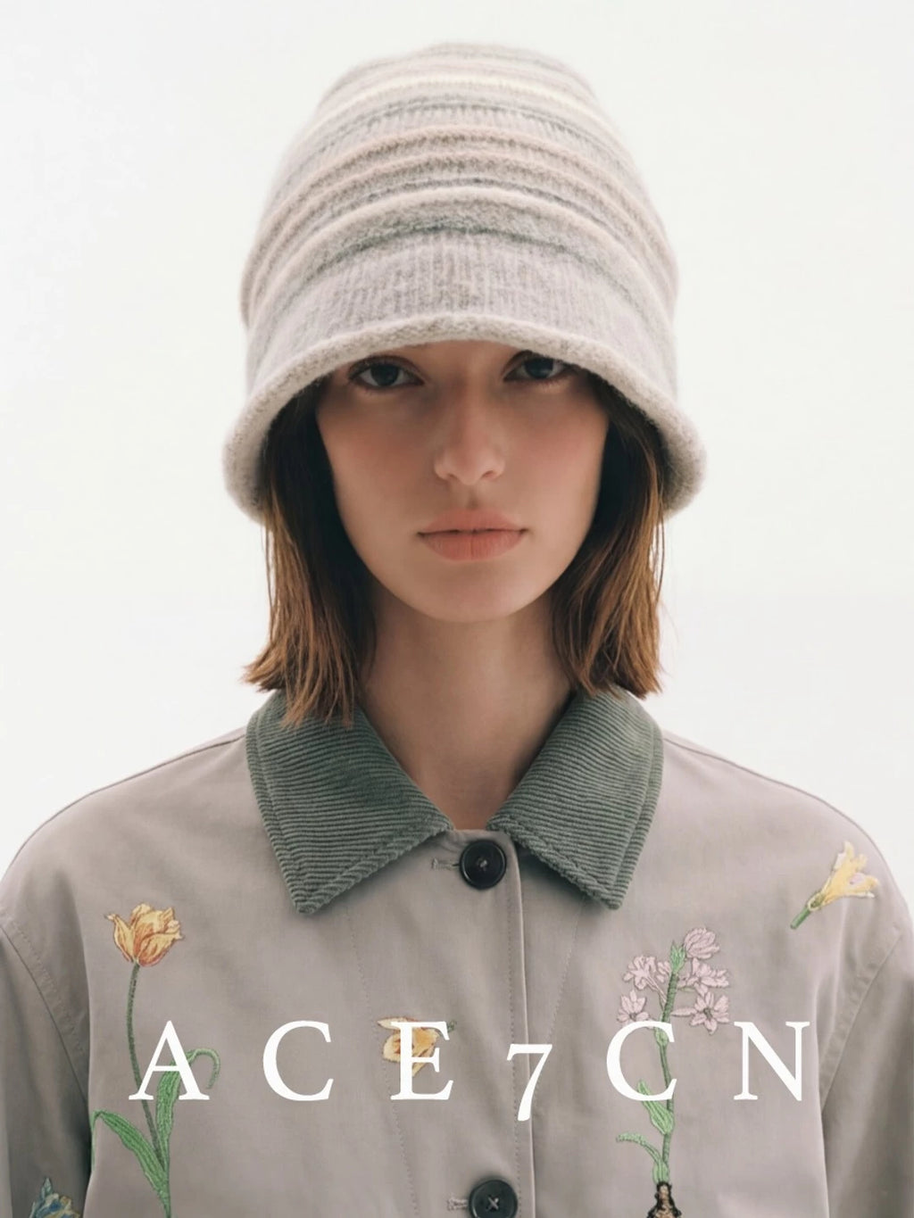Multi-Stripe Wool Slouch Beanie — ACE7CN