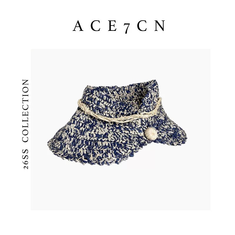 Crochet Straw Headband Visor — ACE7CN